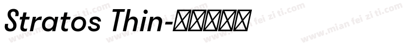 Stratos Thin字体转换